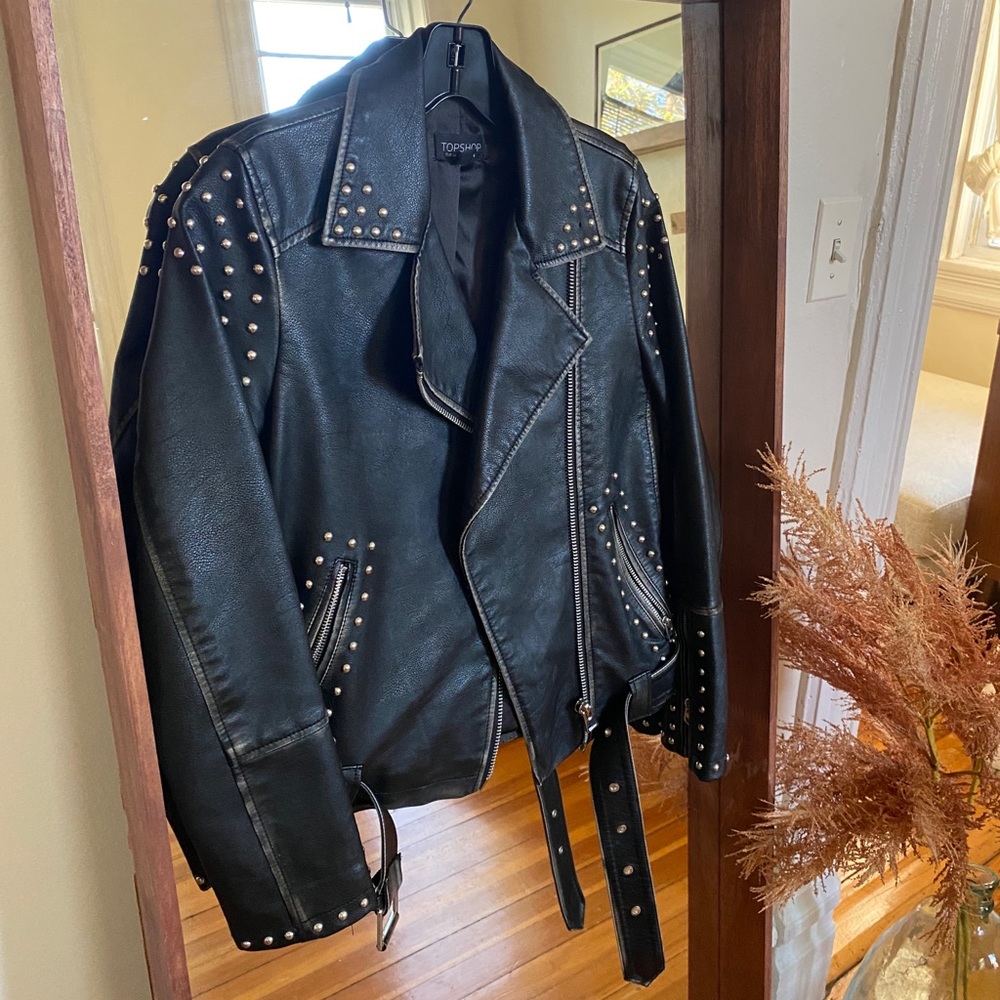 Topshop Studded Jacket - Picture 3 of 10